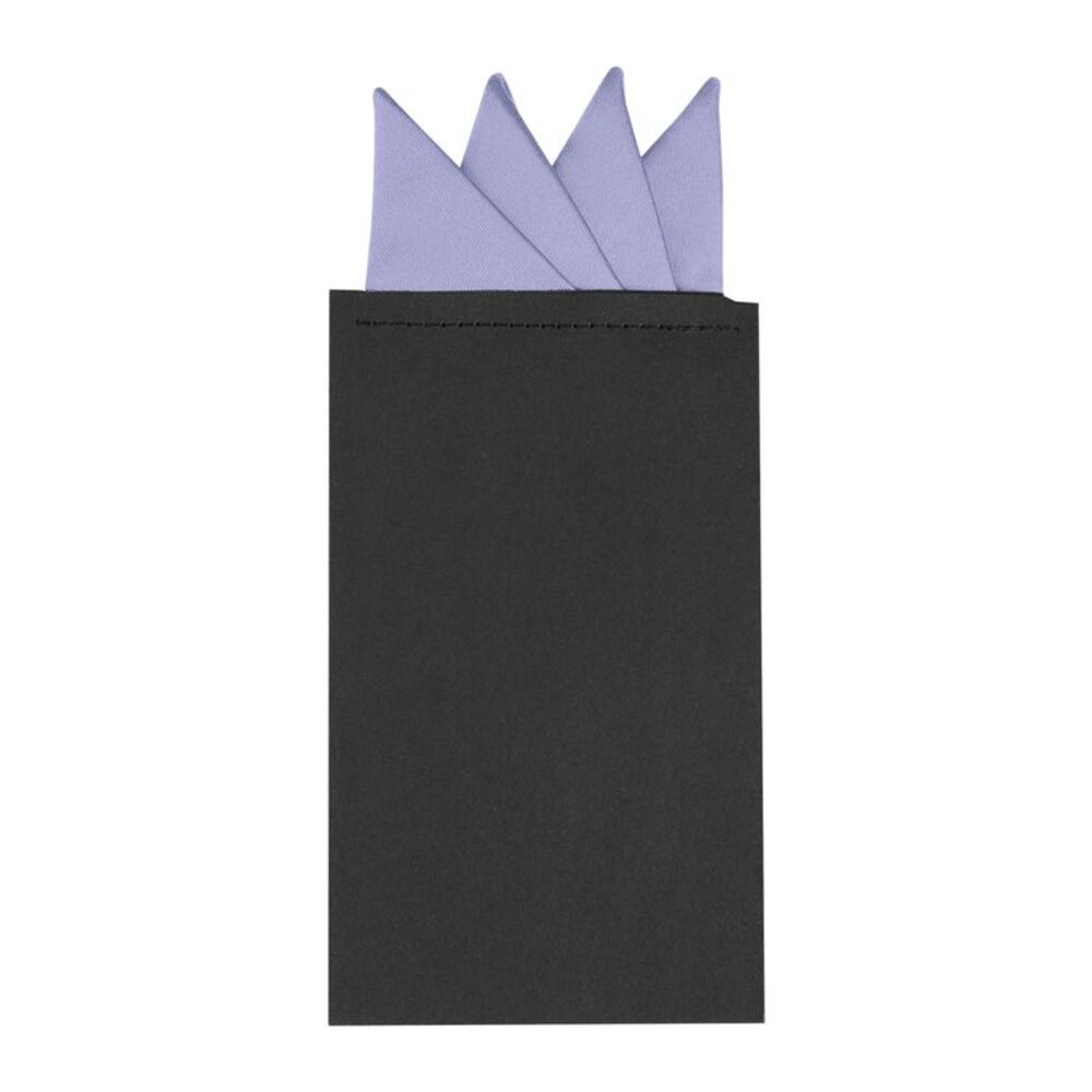 Pre-Folded Pocket Squares Triangles Suit Handkerchief Light One Size Purple